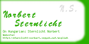 norbert sternlicht business card